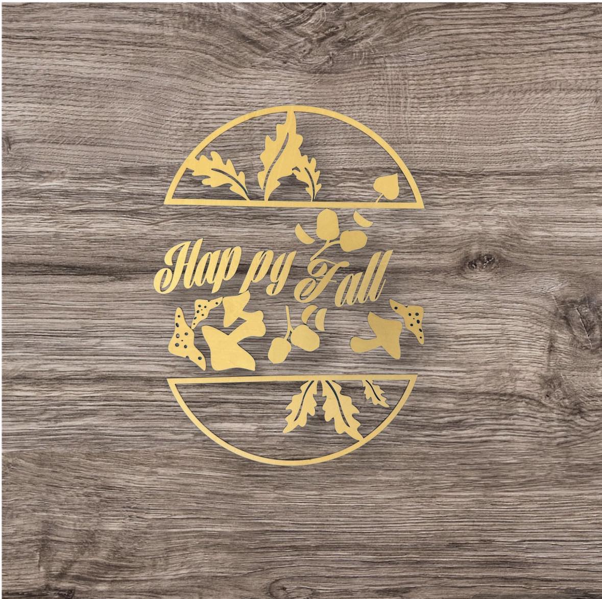 Mushroom Happy Fall Round