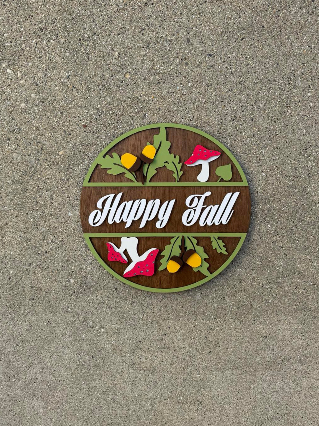 Mushroom Happy Fall Round