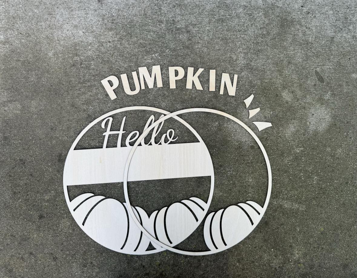 Hello Pumpkin Two Pumpkin Round