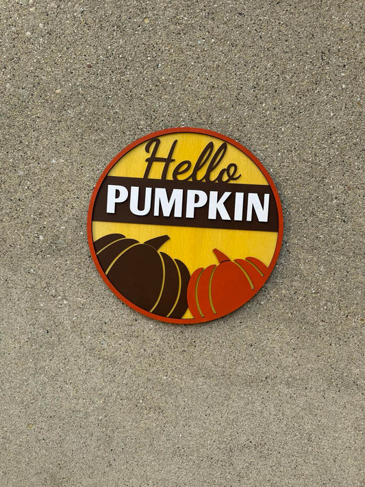 Hello Pumpkin Two Pumpkin Round