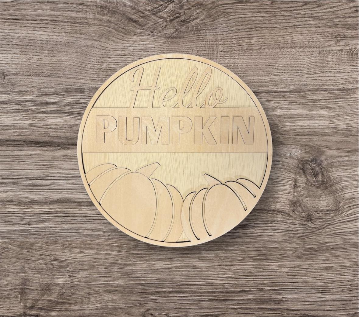 Hello Pumpkin Two Pumpkin Round