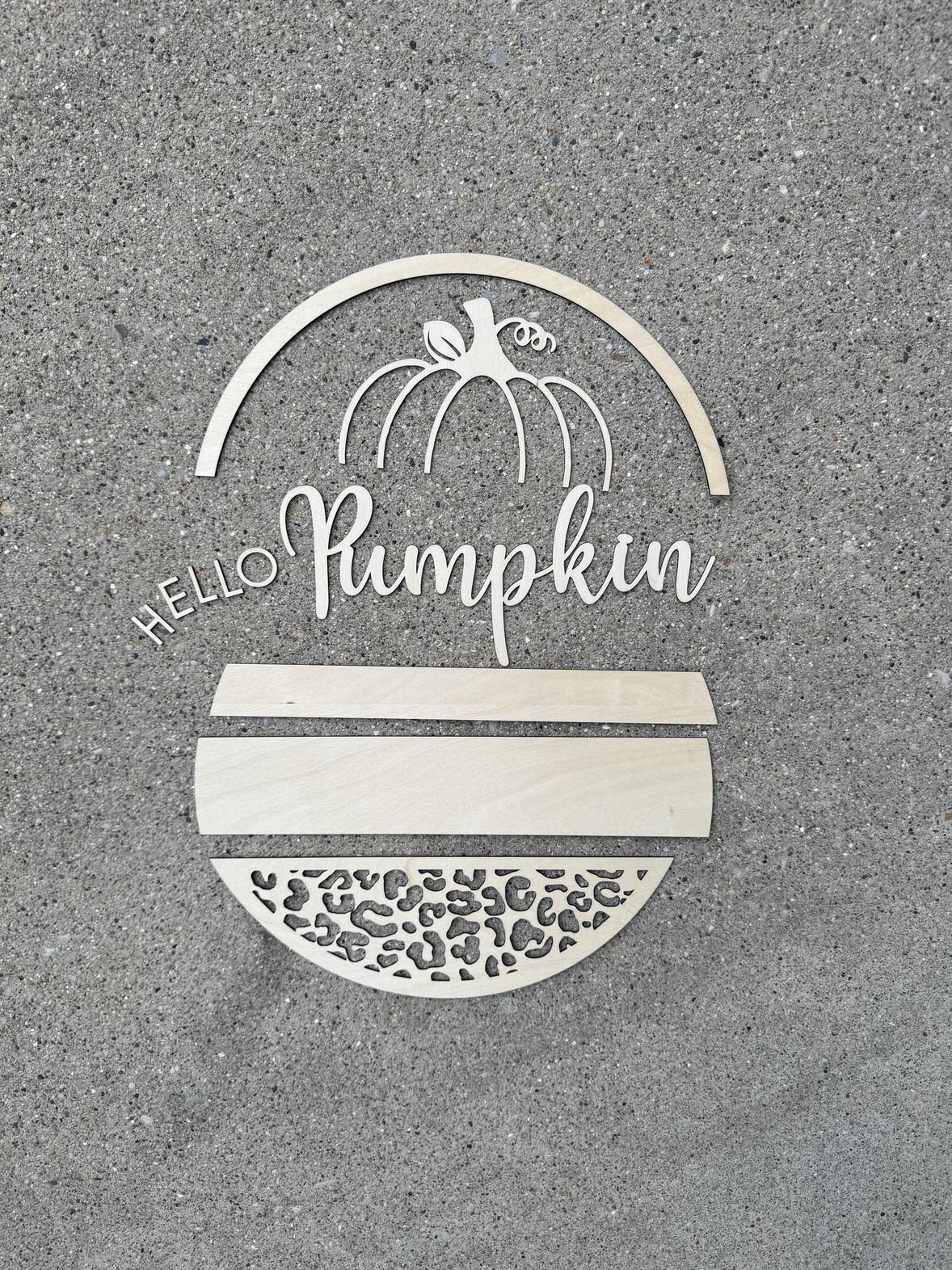 Hello Pumpkin Cheetah Round