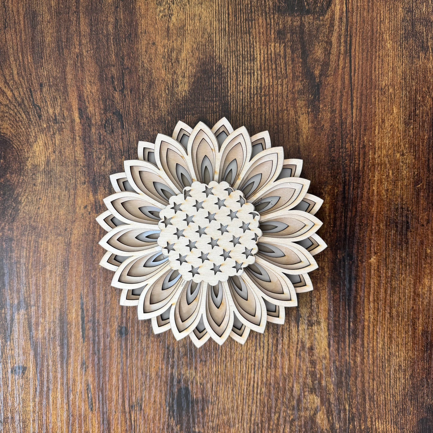 Patriotic Sunflower Door Sign