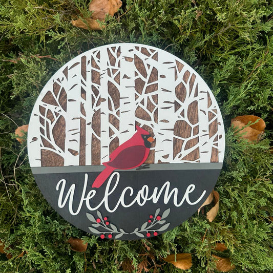 Cardinal Welcome sign DIY kit
