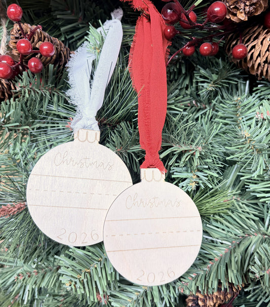 Christmas Name Line Ornament