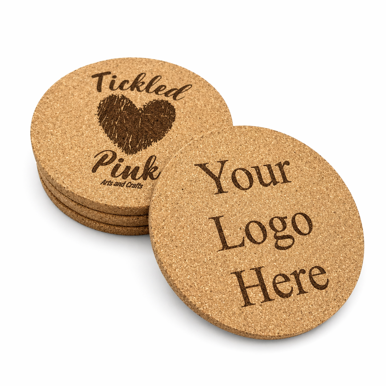 Custom Engraved Cork Coaster Set