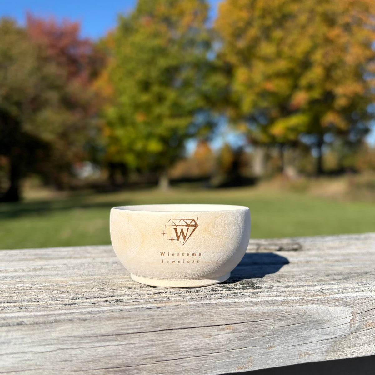 Engraved Wood Pinch Bowl