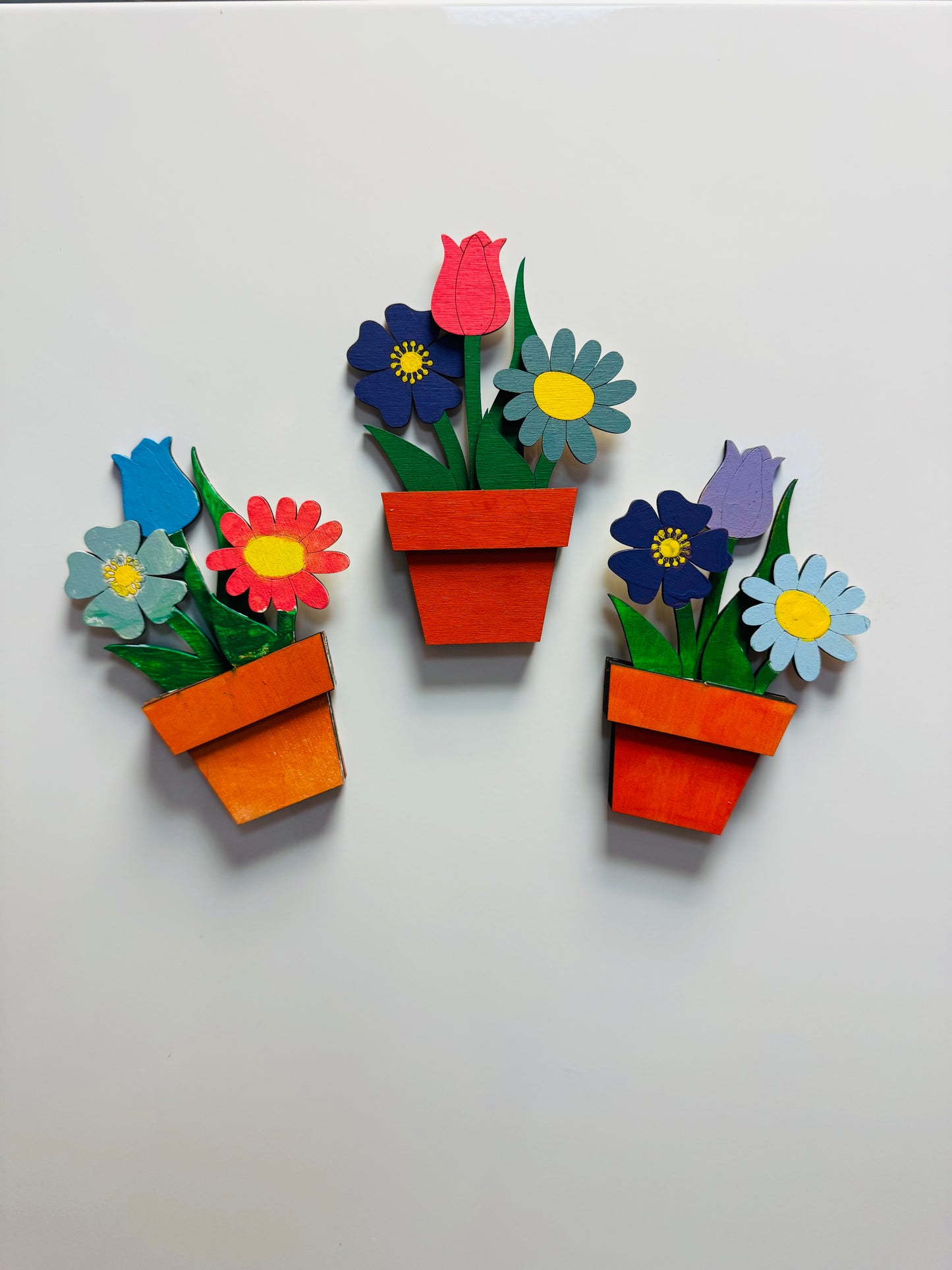 Build Your Own Flower Pot Magnet Pop-Out Kit