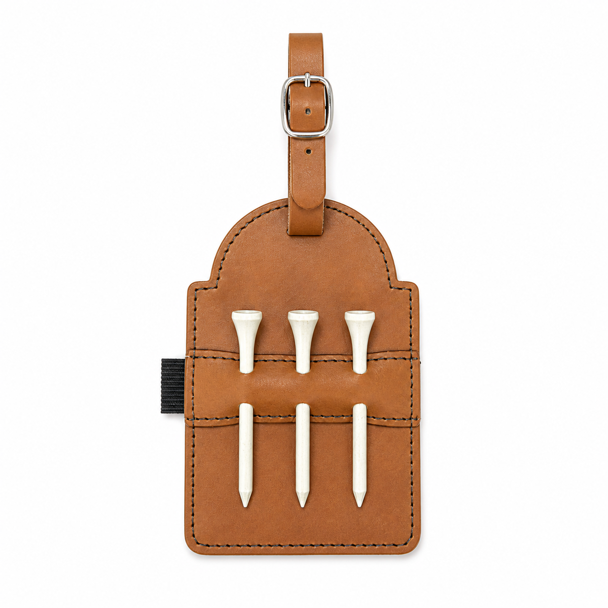 Custom Engraved Leather Golf Tee Tag
