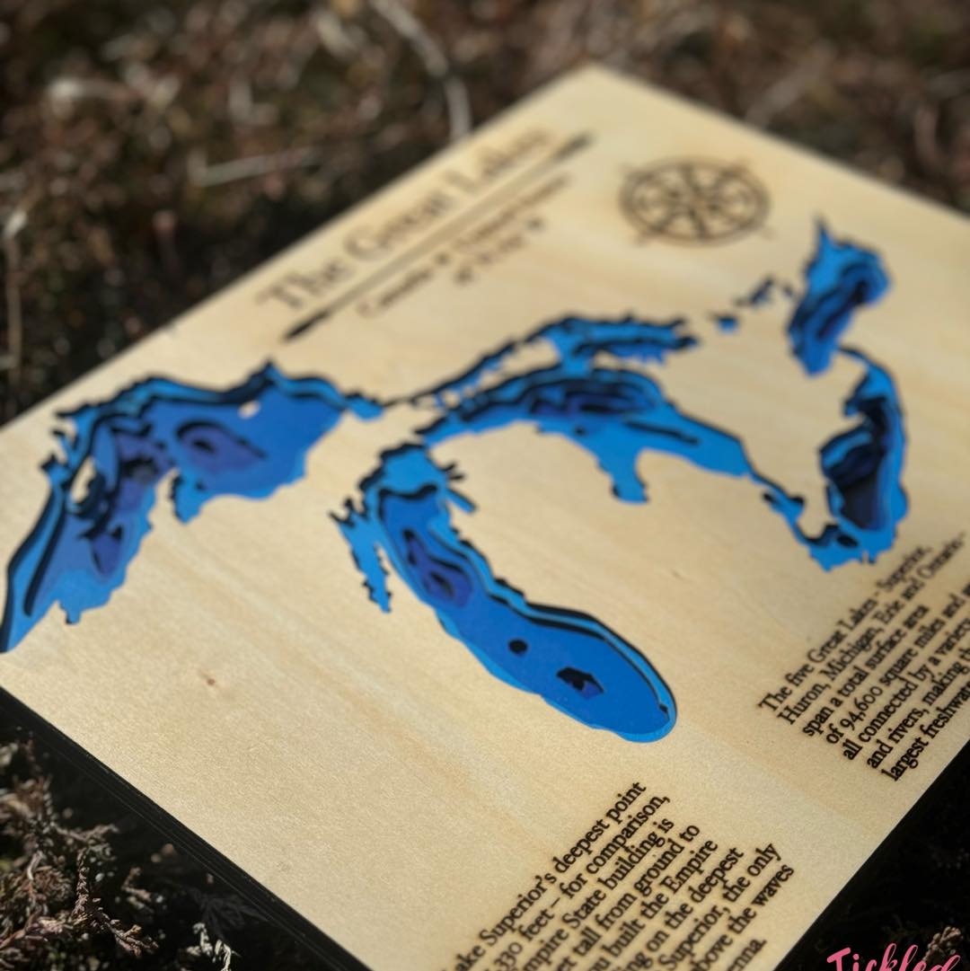 Great Lakes Depth Map