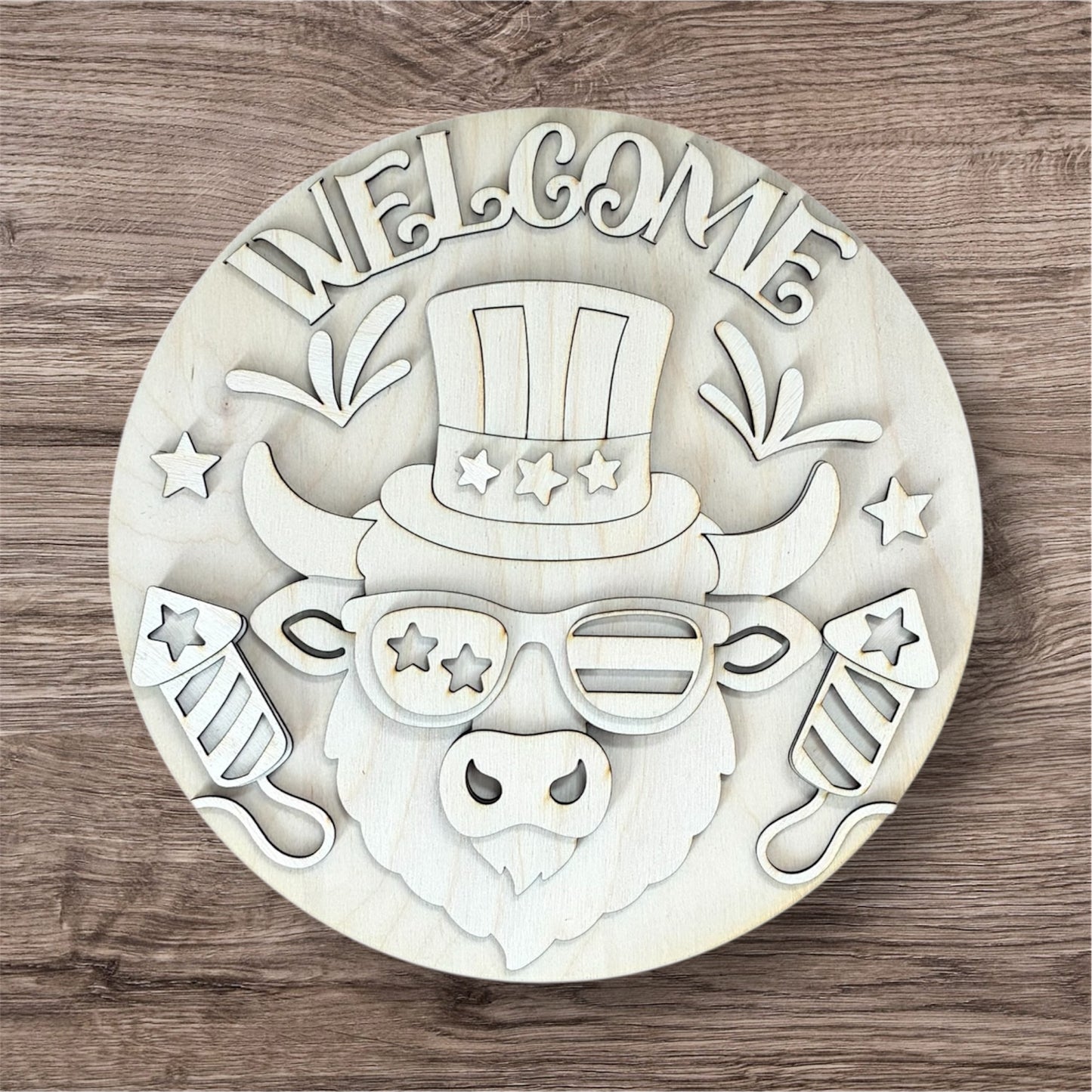 Highland Cow 4th Of July Sunglasses Mini