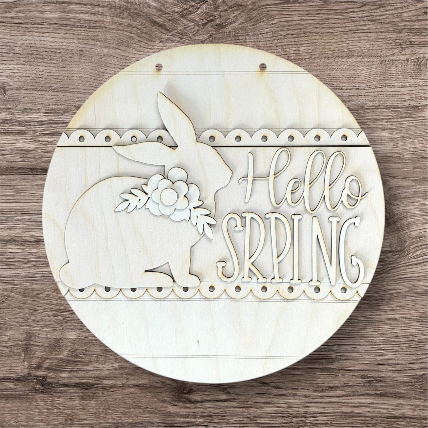 Hello Spring Bunny Round 0132TP