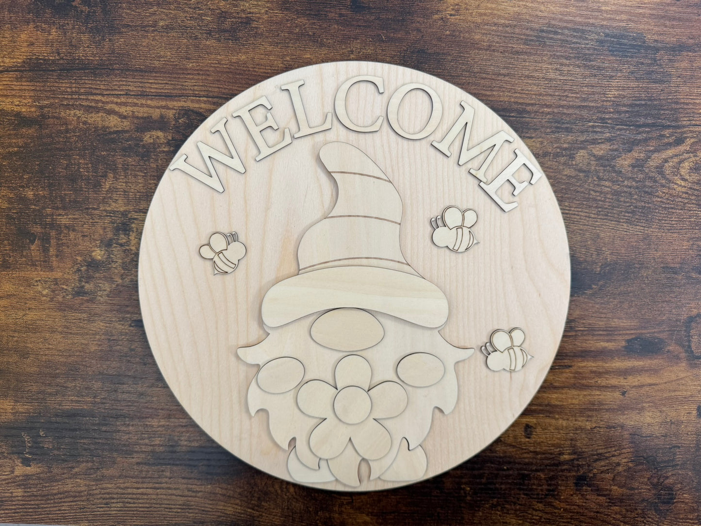 Garden Gnome Welcome Round