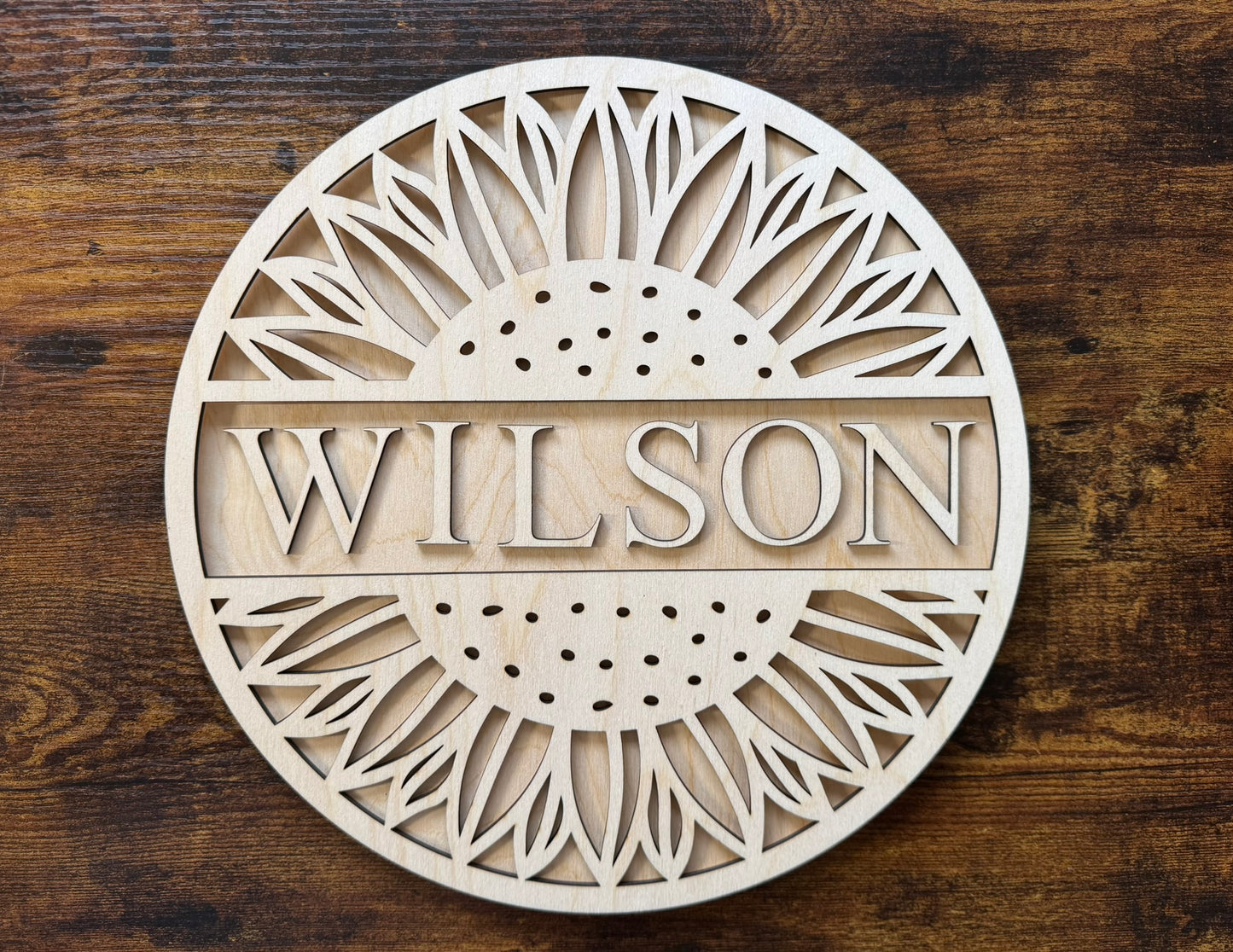 Personalized Sunflower Name Sign