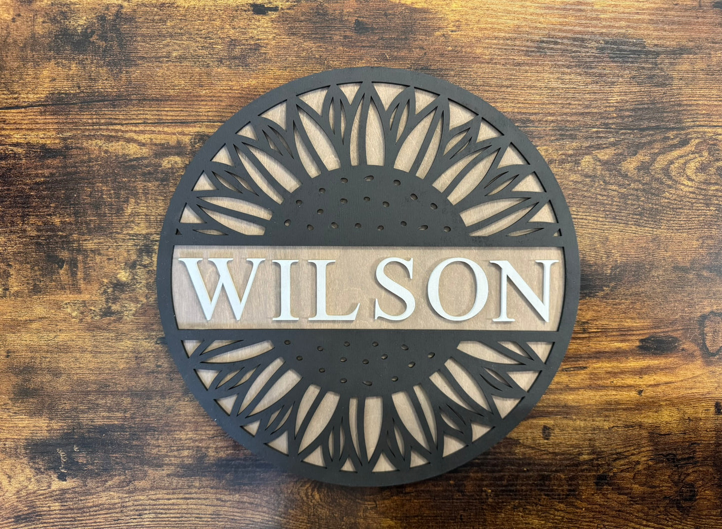 Personalized Sunflower Name Sign