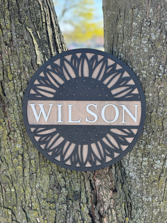 Personalized Sunflower Name Sign