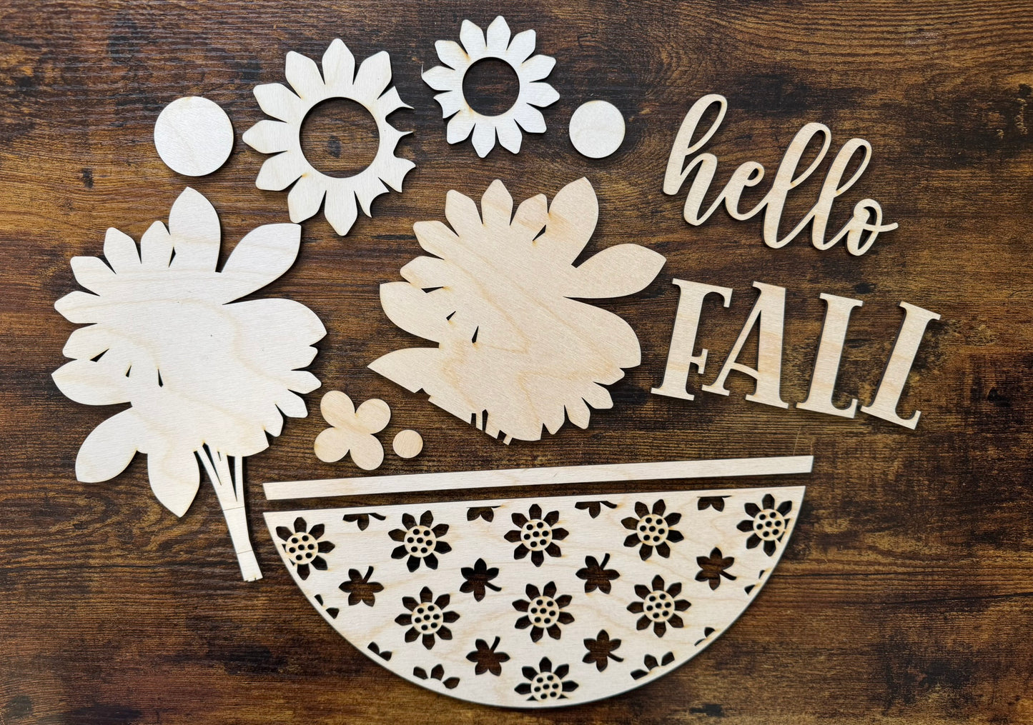 Fall Sunflower Bouquet Round