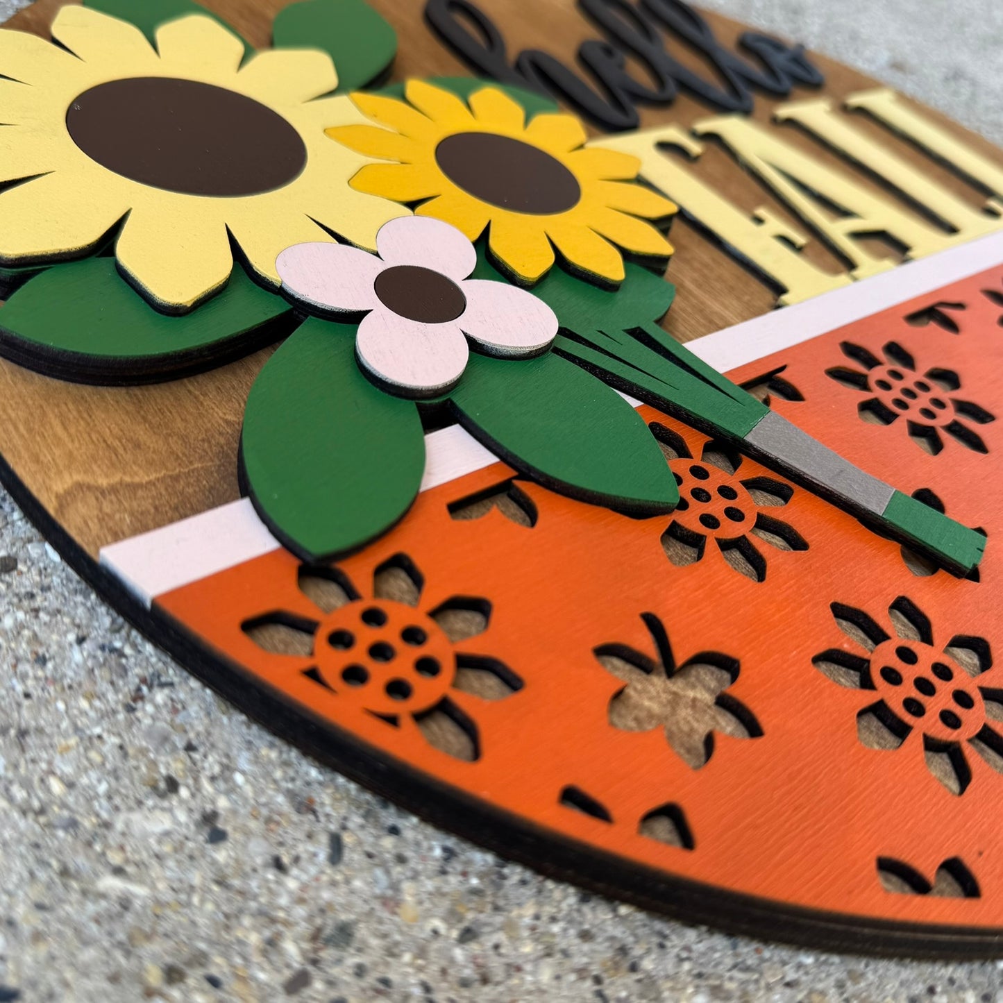 Fall Sunflower Bouquet Round