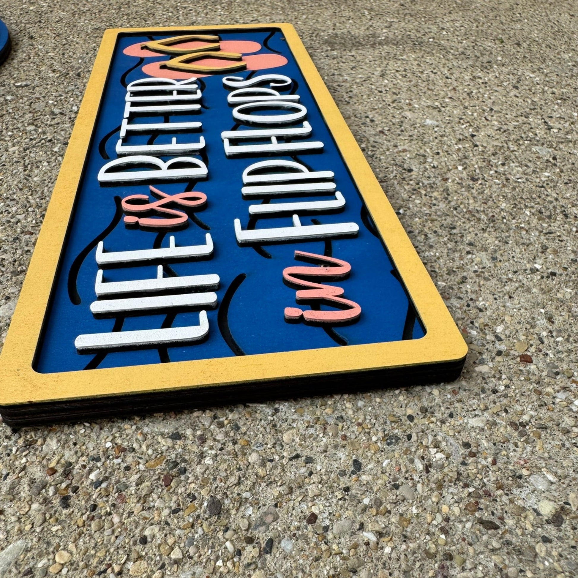 Life is better in Flip Flips Shelf Sitter DIY Kit