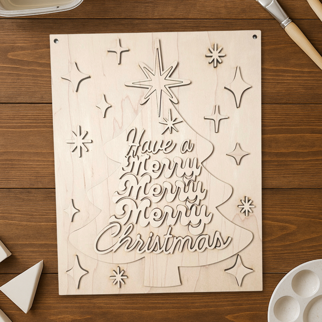 Merry Merry Christmas Tree Hanger