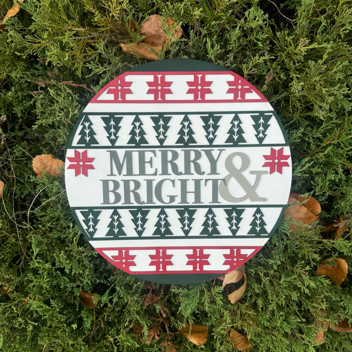 Nordic Stripe Christmas DIY sign