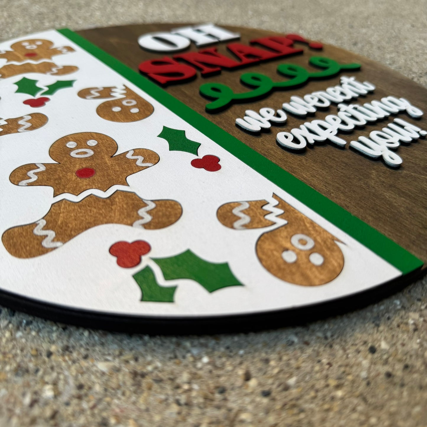 Oh Snap Gingerbread Man Round