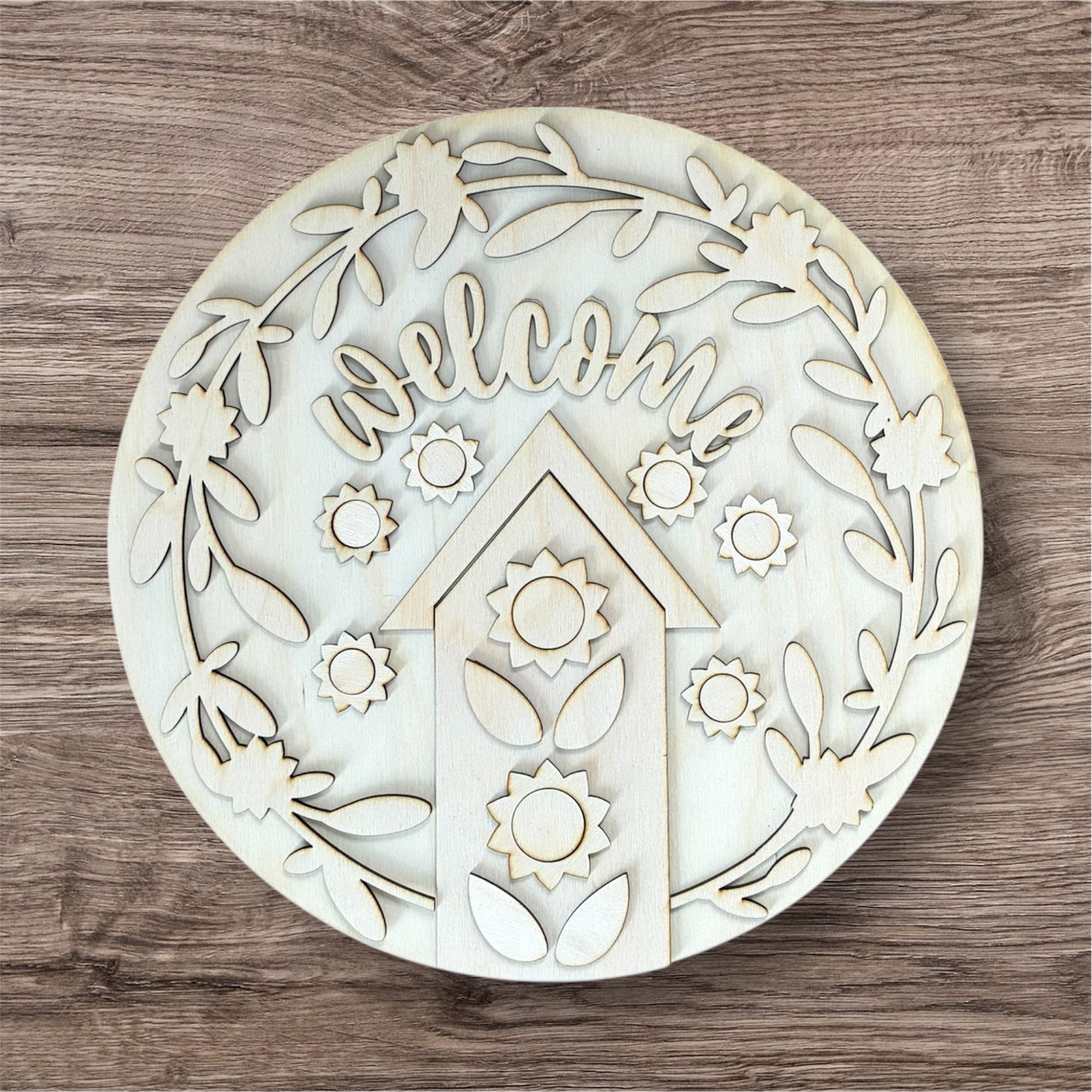 Sunflower Birdhouse Round