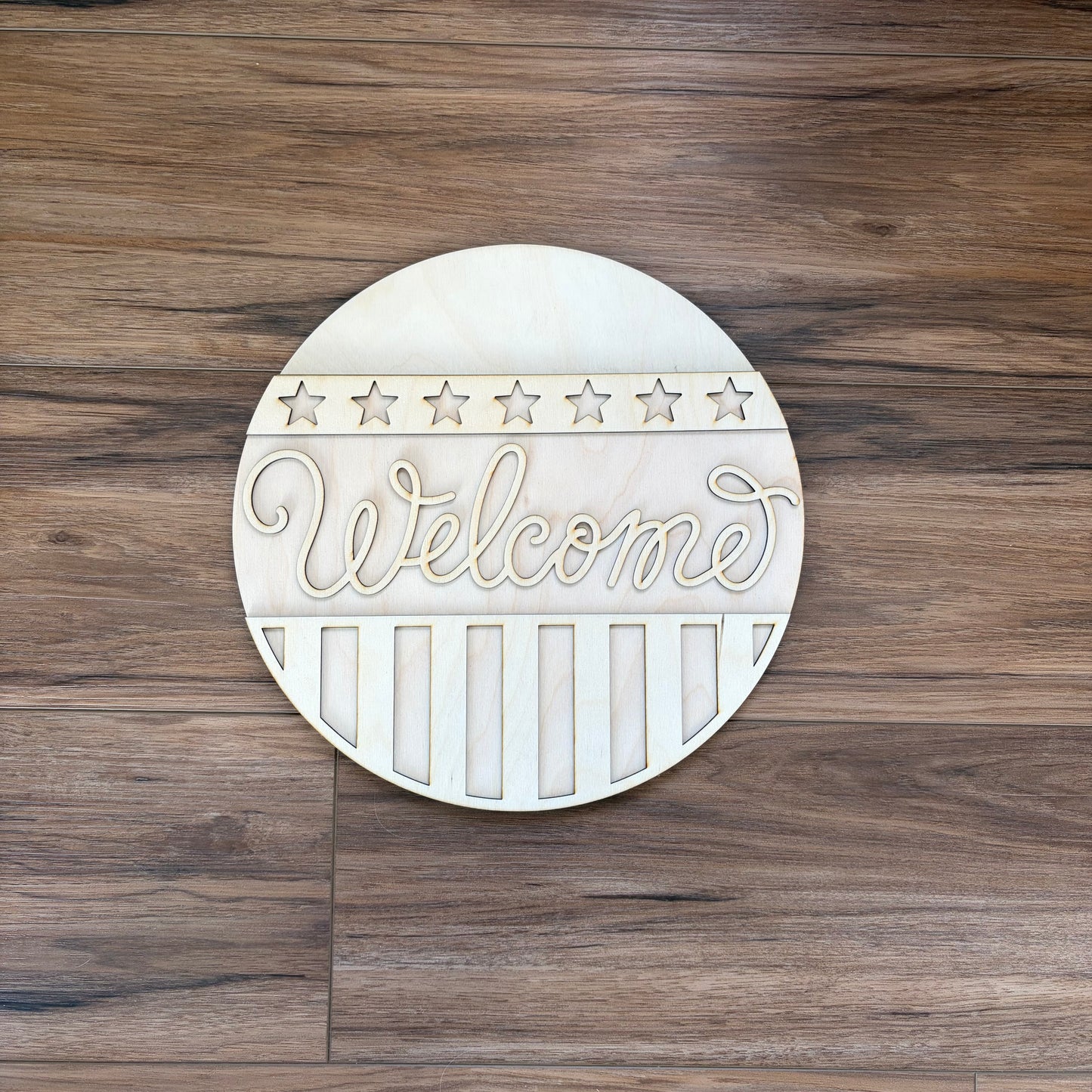 American Flag Welcome Round