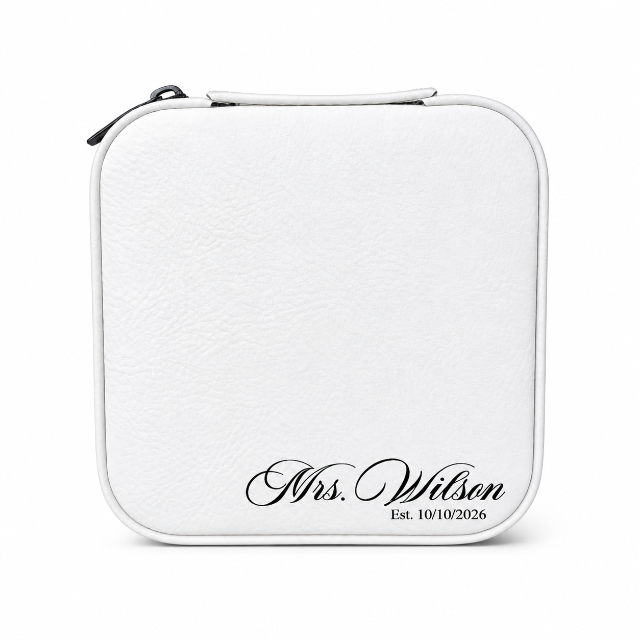 Custom Engraved Leather Jewelry Box