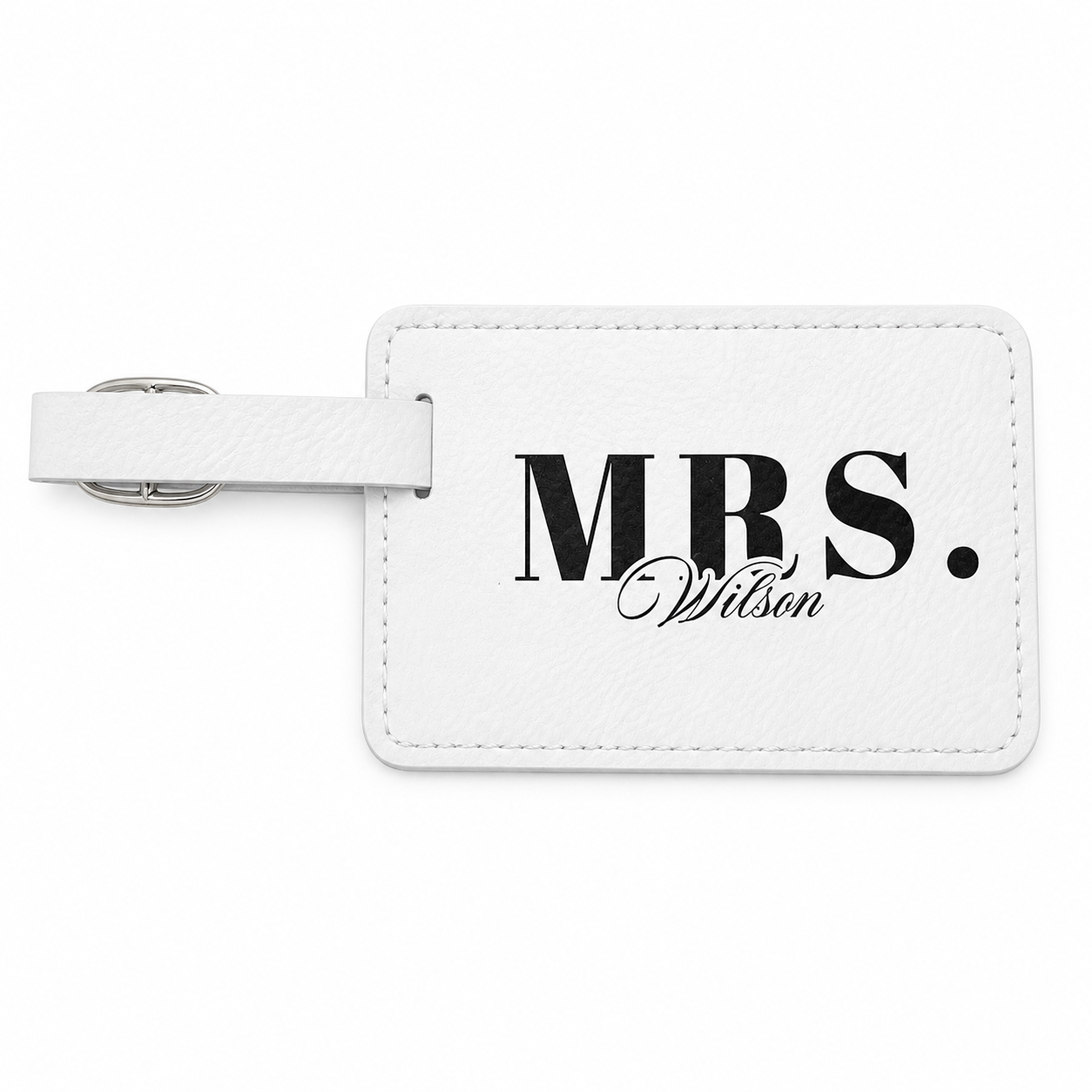 Custom Engraved Leather Luggage Tag