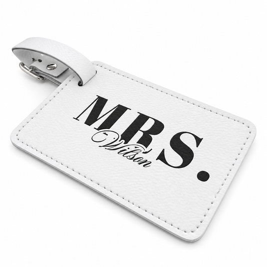 Custom Engraved Leather Luggage Tag