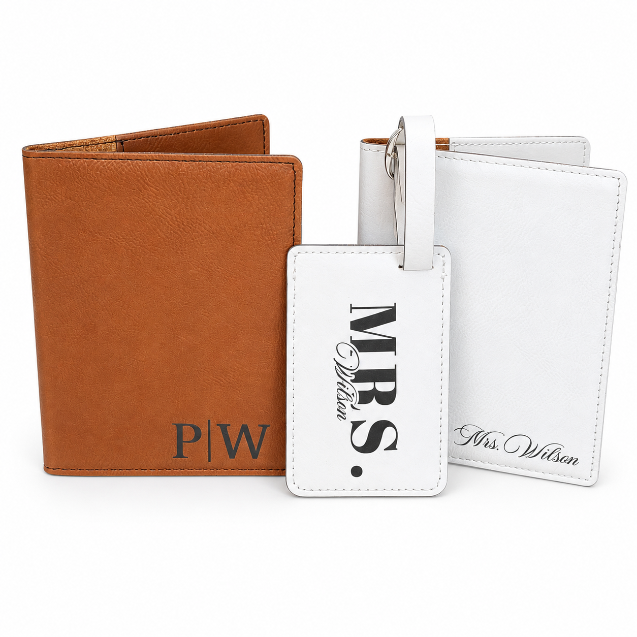 Custom Engraved Leather Luggage Tag