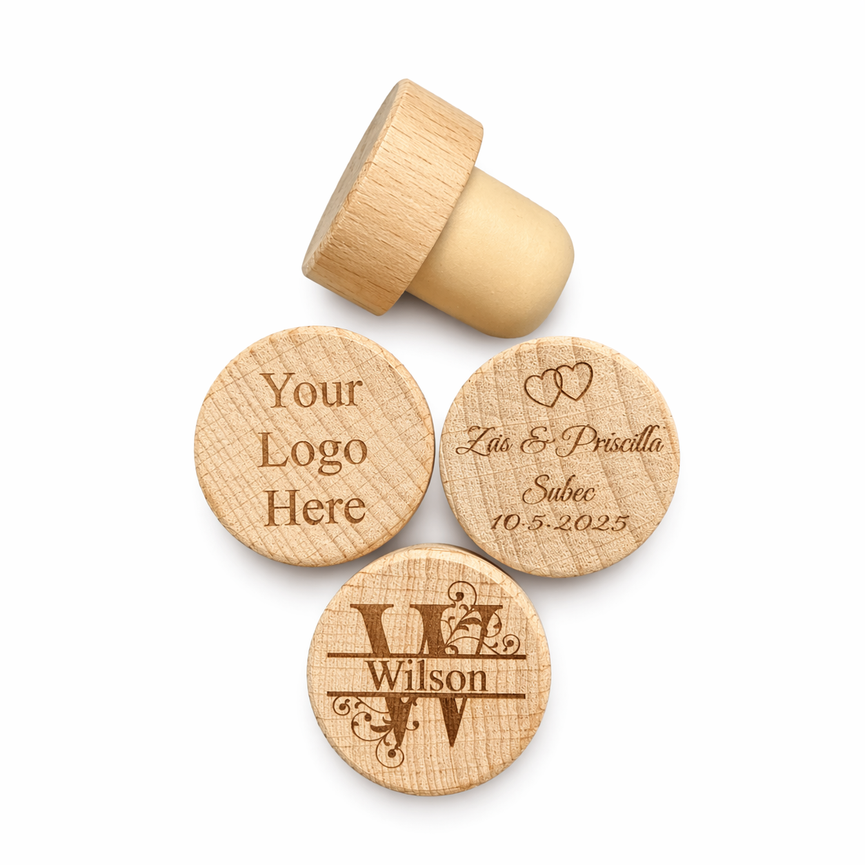 Custom Engraved Wine Bottle Corks (Pack Of 9)